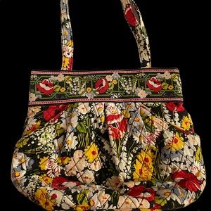 Vera Bradley Poppy Fields Morgan Tote Handbag Purse 100% Cotton Retired Bag LC1